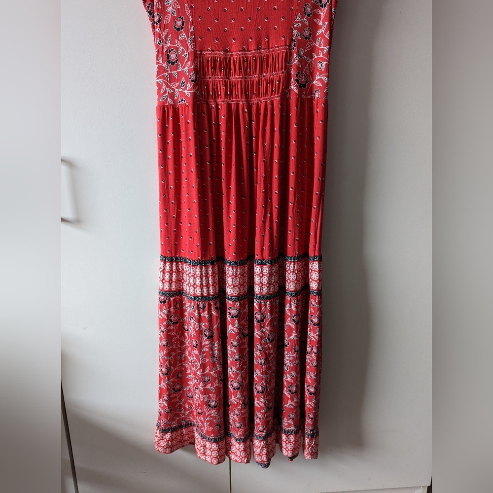 Red Cotton Traders Boho/Bohemian Dress Size 16 - Picture 4 of 15